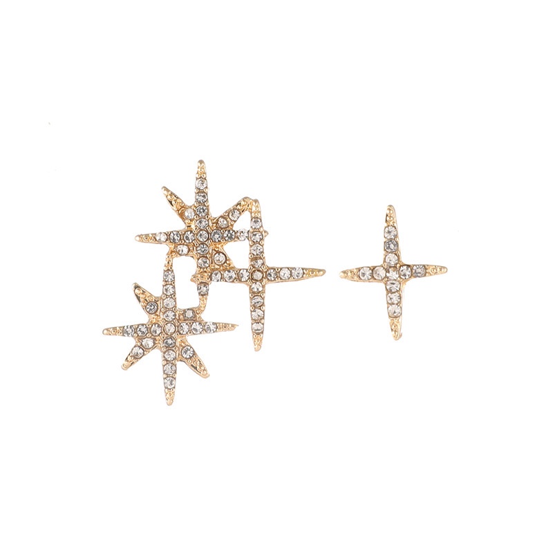 Bông Tai Hình Ngôi Sao Đính Đá Xinh Xắn Thời Trang Dành Cho Nữ