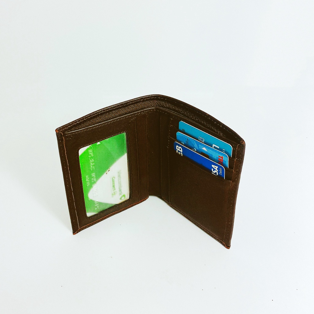 Ví da bò thật cao cấp kiểu khâu kim dáng đứng dành cho nam thương hiệu Jun Secret JSKKD đa màu sắc