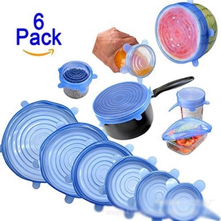 Set 6 Nắp Đậy Thực Phẩm Bằng silicon Thân Thiện Với Môi Trường