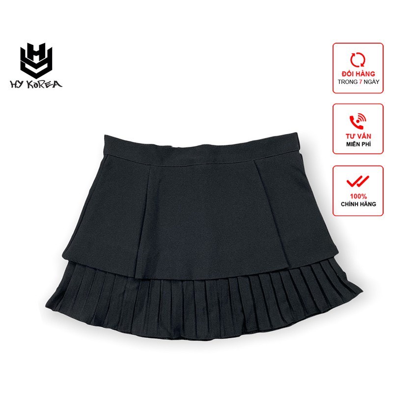 Chân váy xếp ly hai tầng, chân váy ngắn xòe có quần lót trong ❤Tân Uyên Shop❤