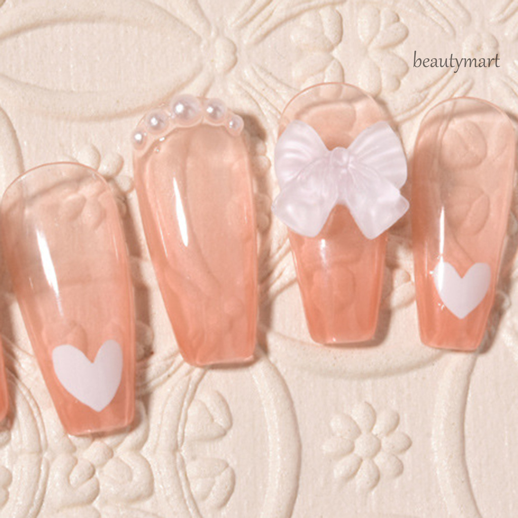 [Hàng mới về] Bộ 30 phụ kiện đính móng trang trí 3D hình nơ xinh xắn bằng nhựa resin nhiều màu sắc