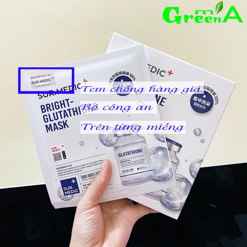Mặt Nạ Dưỡng Trắng Da Chuyên Sâu Sur.Medic+ Bright Glutathione Mask 30g (Miếng lẻ) NHẬP KHẨU CHÍNH HÃNG CÓ TEM | BigBuy360 - bigbuy360.vn