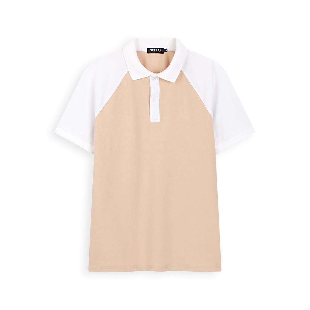 Áo thun POLO nam SEELU vải cá sấu Cotton, chống nhăn, thoáng mát - phối tay
