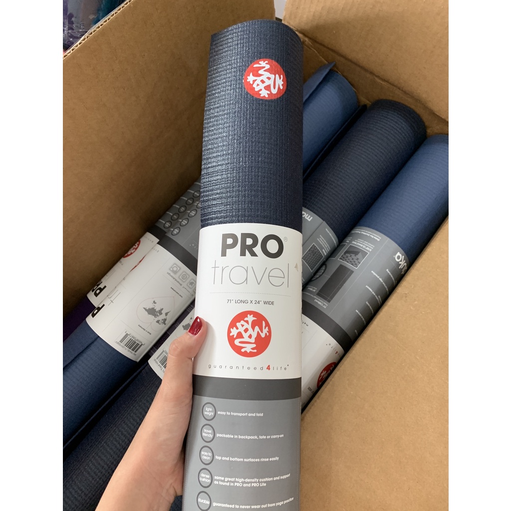 Thảm tập yoga - gym Manduka protravel 3mm chống trơn trượt, nhẹ , xếp gọn