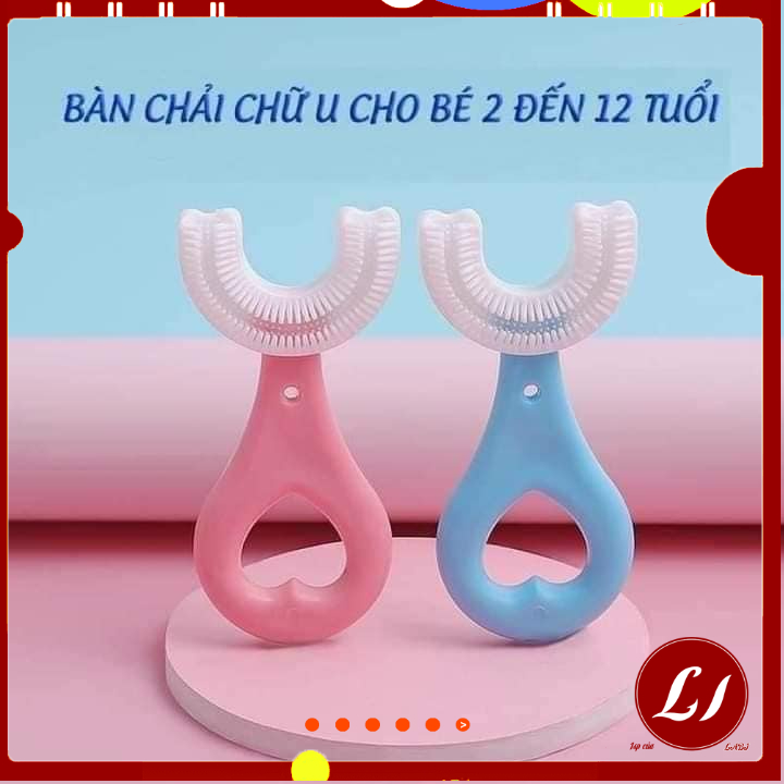 BÀN CHẢI ĐÁNH RĂNG  CHỮ U DÀNH CHO BÉ (loại rẻ- trái tim)