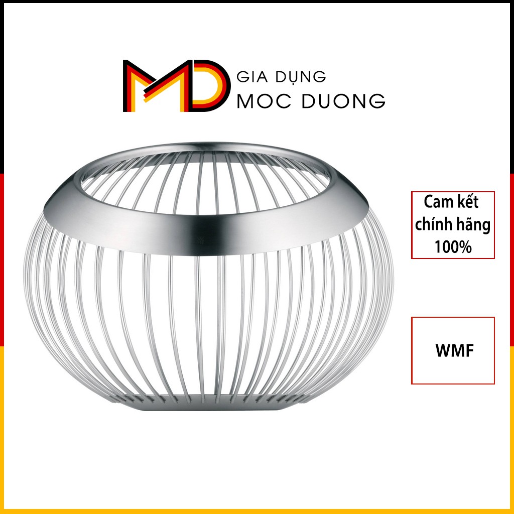 Rổ inox WMF Korb groß Lounge Living dạng lưới - hình tròn 19cm, chính hãng, Gia Dụng Mộc Dương