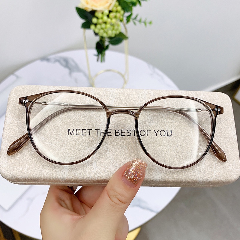 Kính Cận Gọng Nhựa Trong Suốt Thời Trang Từ /kính cận có độ1.0~4.0/kính chống ánh sáng xanh nữ/kính gọng dẻo