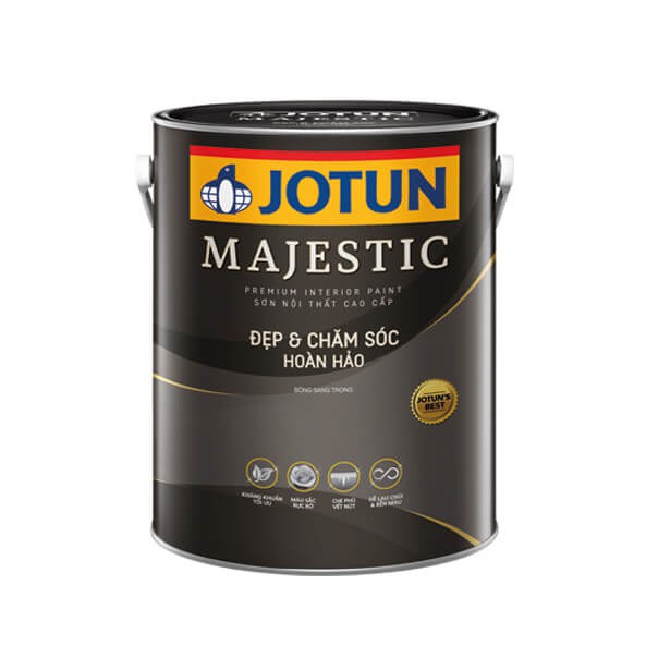 Sơn nước bóng nội thất Jotun Majestic Đẹp &amp; Chăm Sóc Hoàn Hảo - lon 5L