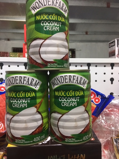 NƯỚC CỐT DỪA COCONUT CREAM WONDERFARM 400ml