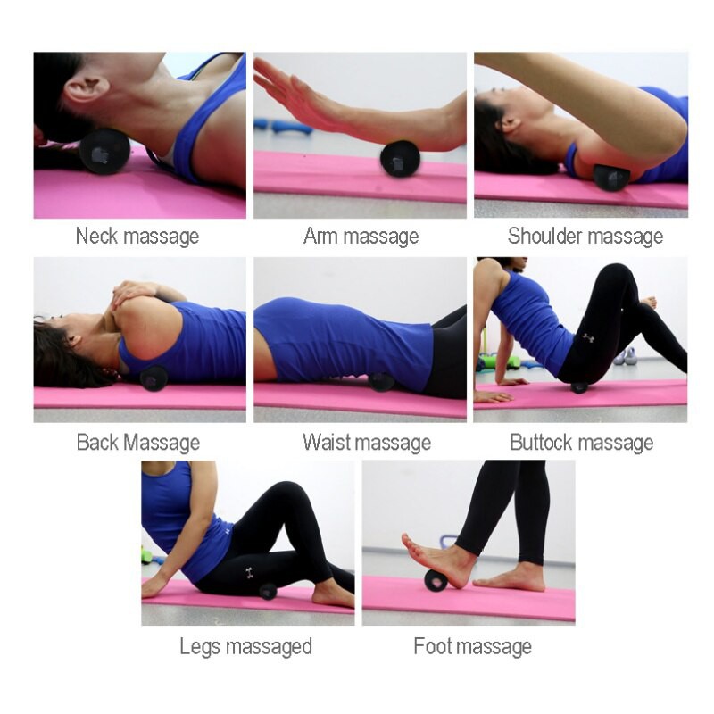 Con lăn massage giãn cơ Foam Roller kèm 1 bóng Lacrosse Ball vật lý trị liệu