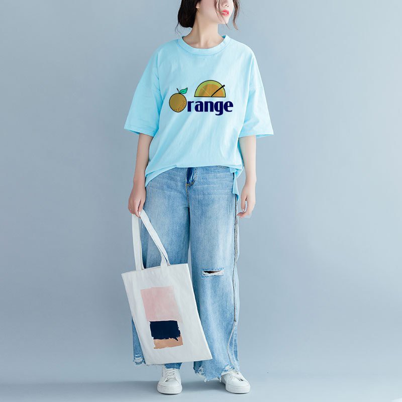 Áo Thun Tay Lỡ In Nhiệt Orange form Unisex nam nữ phong cách Ulzzang - Áo Phông Unisex Tay Lỡ In Orange ATIN09 | BigBuy360 - bigbuy360.vn