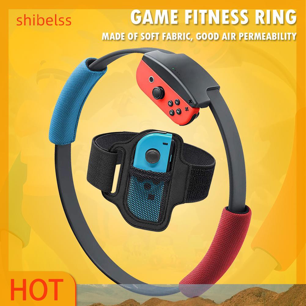 （ʚshibelss）Leg Fixing Strap Sport Band+Non-Slip Ring-Con Grips Fit for Nintend Switch