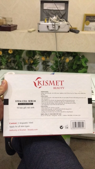 Tế bào gốc trẻ hoá da, phục hồi tái tạo da mỏng yếu Kismet - Đức