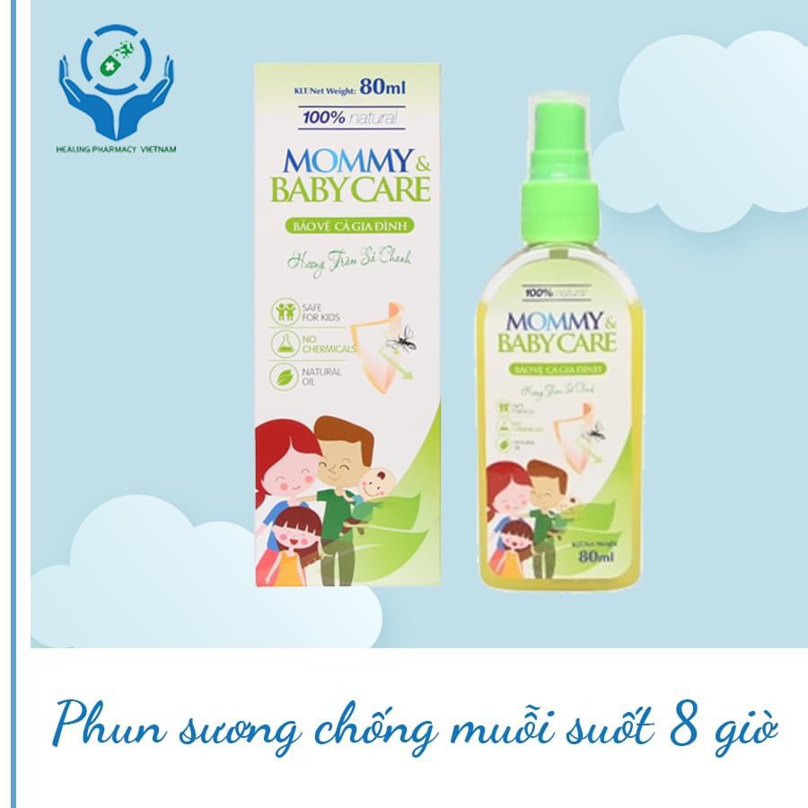 Xịt tinh dầu chống muỗi Mommy &amp; BabyCare hương tràm sả chanh bảo vệ gia đình