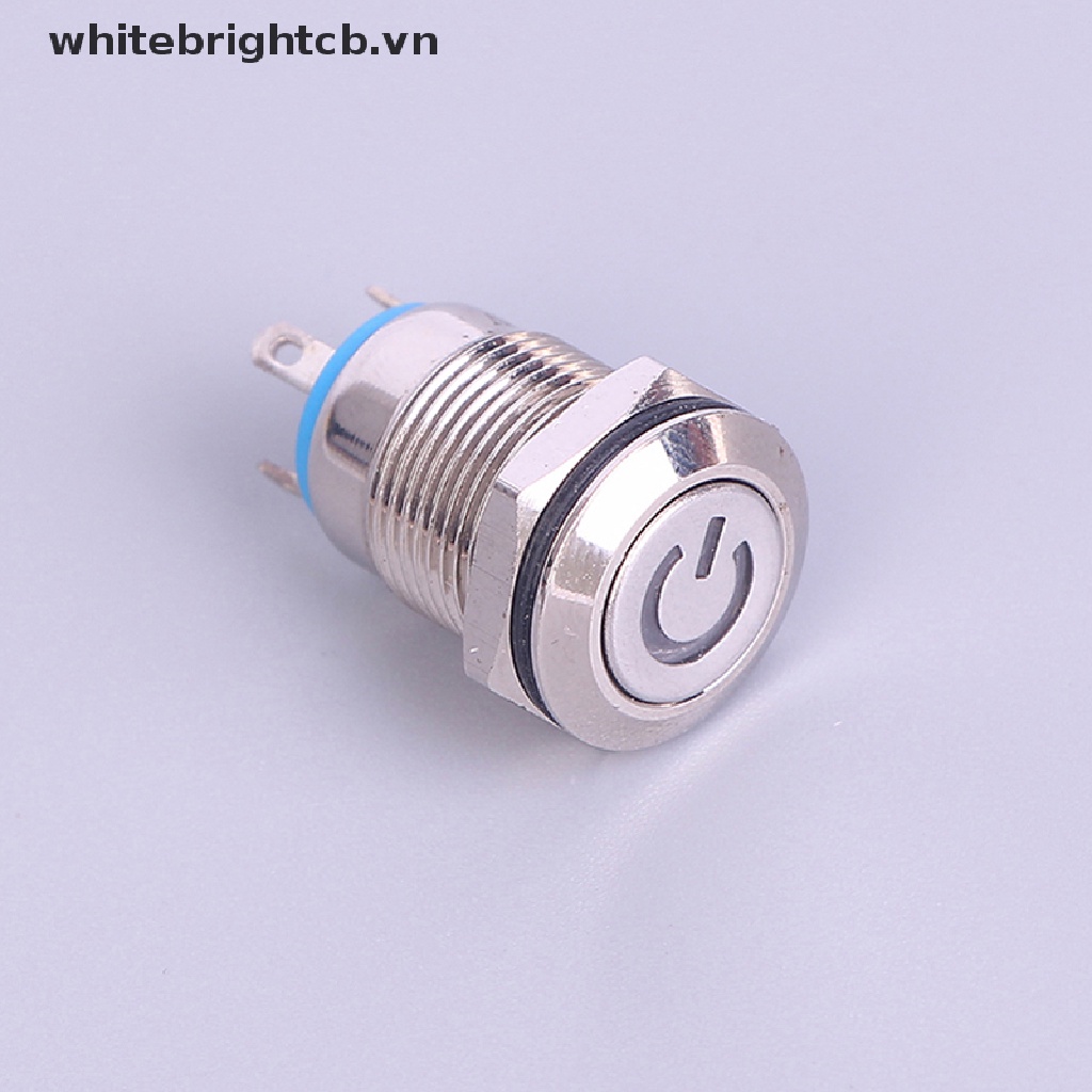 Công Tắc Đèn LED Bằng Kim Loại Màu Đen Chống Thấm Nước 12mm 12V