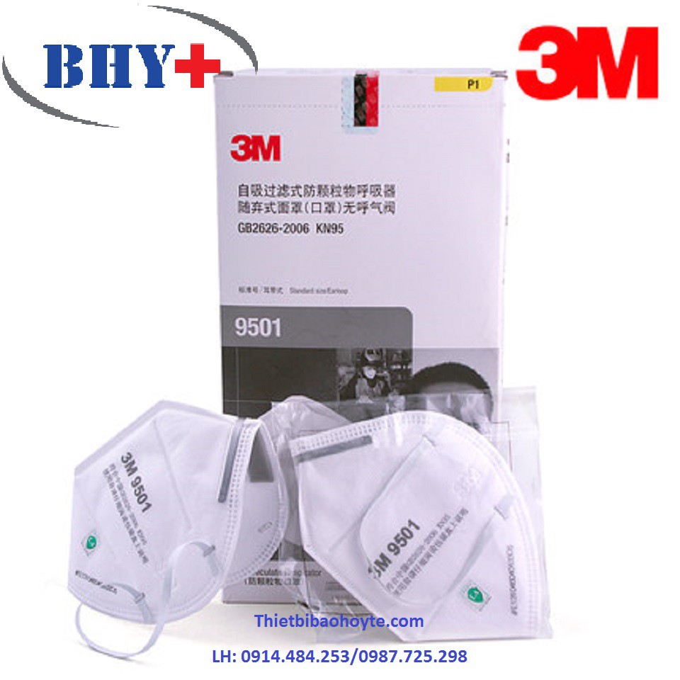 Khẩu trang 9501V chính hãng sẵn hàng