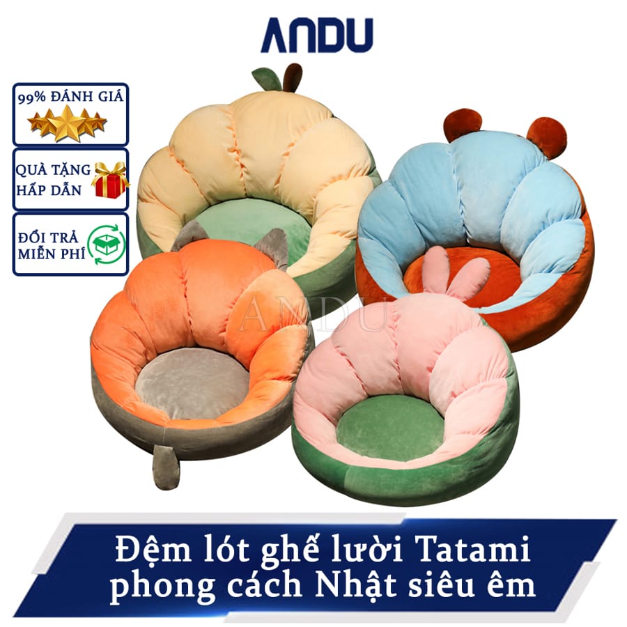 Ghế Lười Hình Bông Hoa, Dựa Tường, Ghế Đệm Ngồi Bệt Tatami Họa Tiết Hành Tinh Phong Cách Nhật Bản