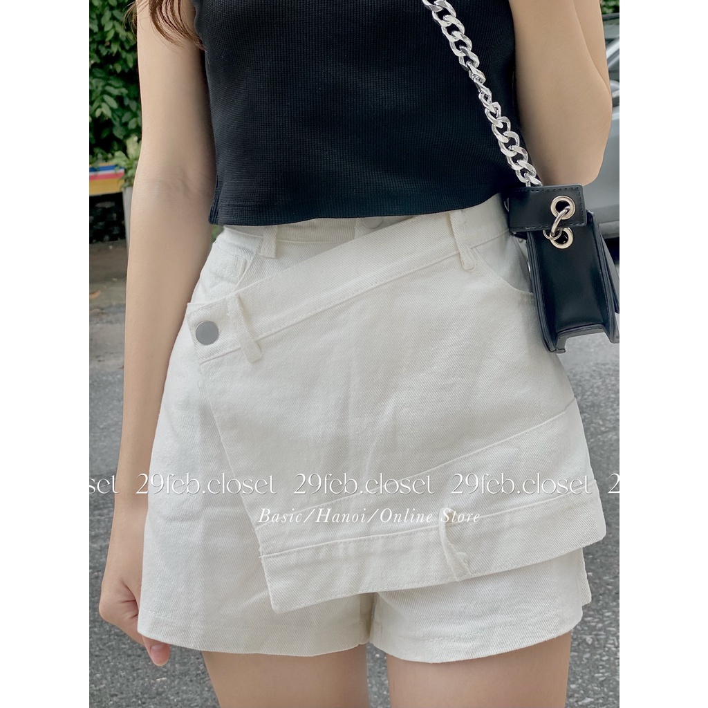 Quần short kaki giả váy vạt chéo - 29feb.closet - Q36