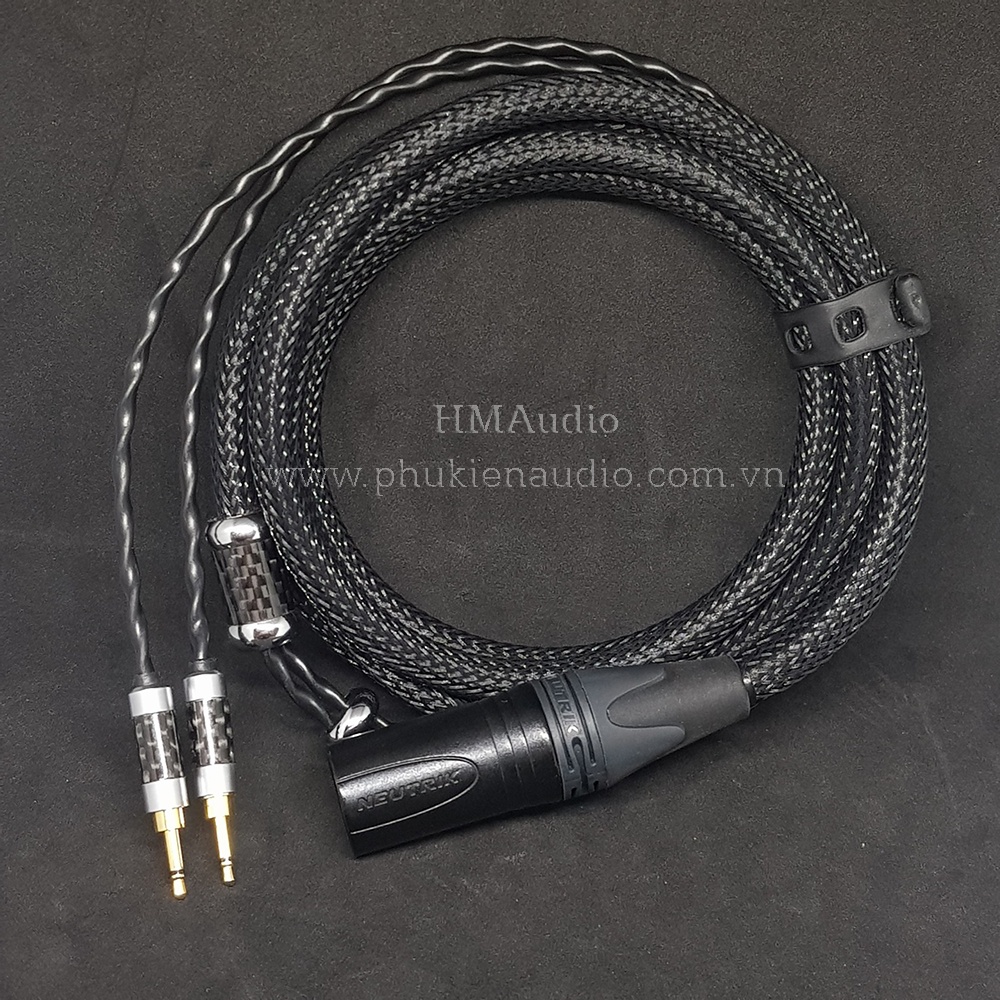 Dây tai nghe đồng OFC bọc chống nhiễu CANARE - Connector Dual mini 2.5mm - Monoprice M1060/M565 - Legacy Hifiman