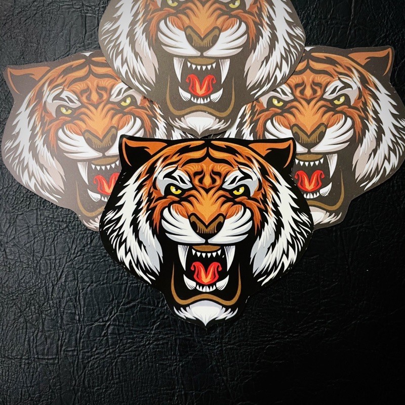 Decal Logo Sticker Patch in áo ủi trực tiếp lên vải hình Tiger cá tính