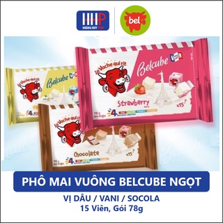 Date mới nhất - PHÔ MAI VUÔNG BELCUBE 3 vị Dâu/Socola/Vani (15 viên/ 78g)
