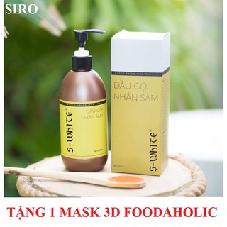 Dầu gội nhân sâm Swhite 450ml + Tặng kèm 1 mặt nạ 3D