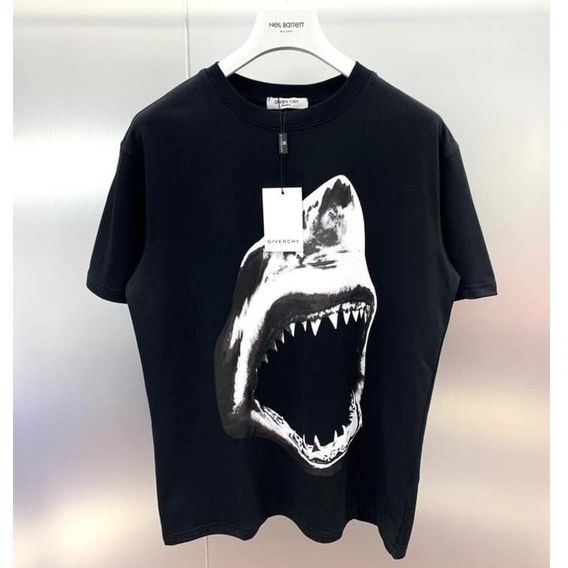 Áo thun nam nữ - áo đôi, áo thun ĐEN-TRẮNG áo thun NY - CÁ MẬP unisex-PANDO