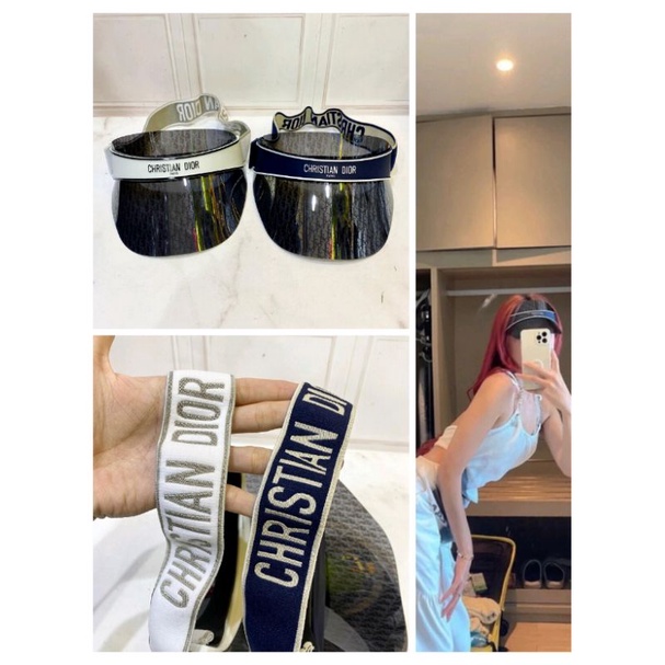 Mũ che nắng chống tia UV hiệu ứng tráng gương hiệu Christian Dior