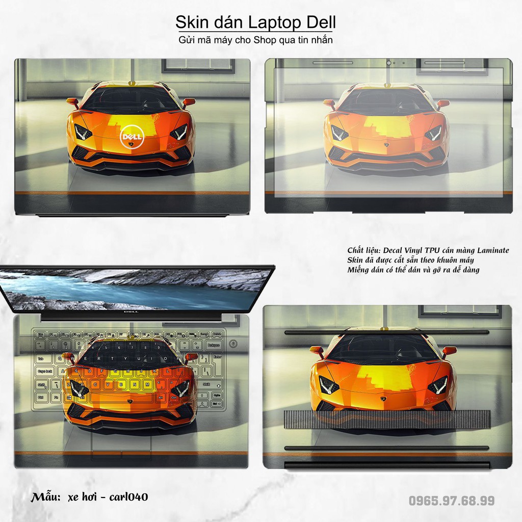 Skin dán Laptop Dell in hình xe hơi _nhiều mẫu 2 (inbox mã máy cho Shop)