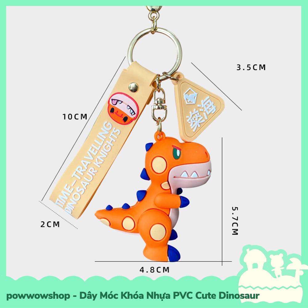 [Sẵn VN - Hỏa Tốc] Dây Móc Khóa Nhựa PVC Mẫu Khủng Long Con Kiddy Dinosaur Jura
