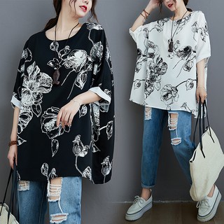 Áo bigsize kiểu dáng thời trang họa tiết nổi bật