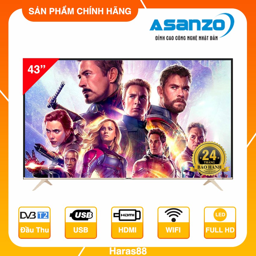 Smart Tivi Asanzo 43 inch Full HD - 43AS500, 43AS520, 43AS530, 43AS550, 43AS560, 43ES980 NEW Tích hợp DVB-T2, Wifi