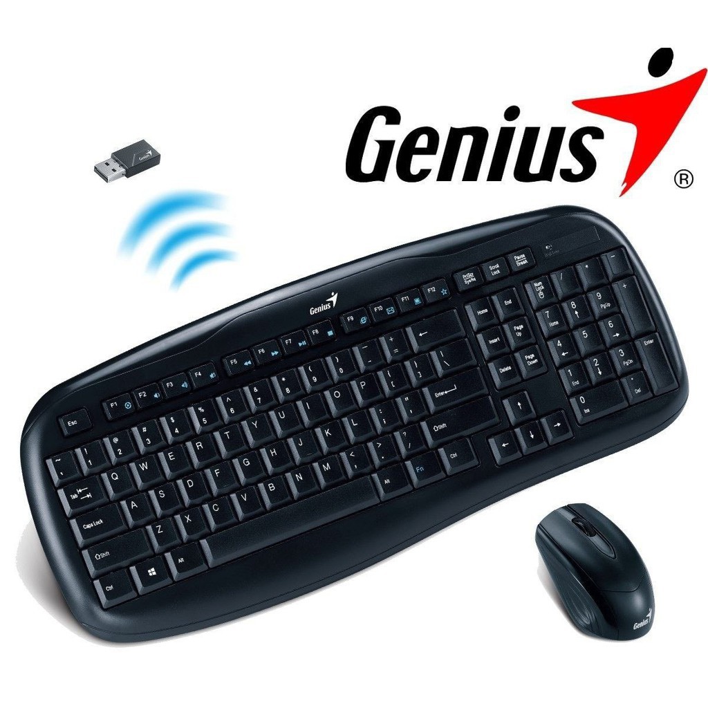 Bộ Chuột và Bàn Phím không dây GENIUS KB-8100 Chính hãng Chuyên văn phòng siêu bền bảo hành 12 tháng 1 đổi 1
