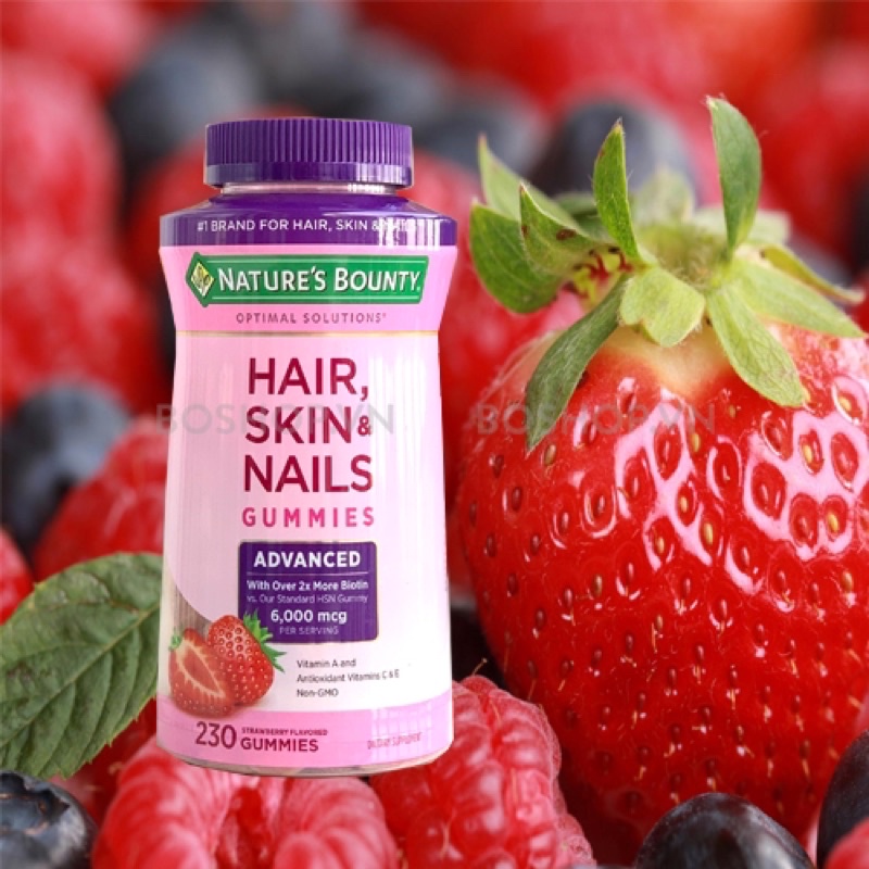 Kẹo dẻo Hair, Skin & Nails Gummies 🍓
