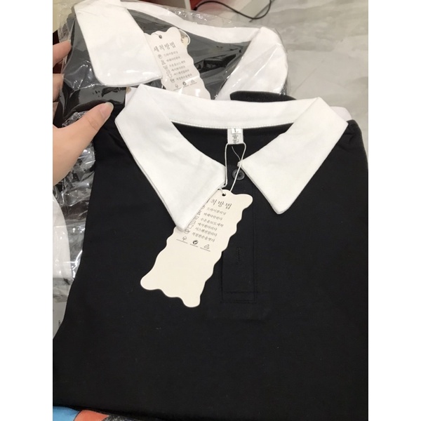 Sét đồ đôi nam và nữ áo polo nam kết hợp váy body nữ