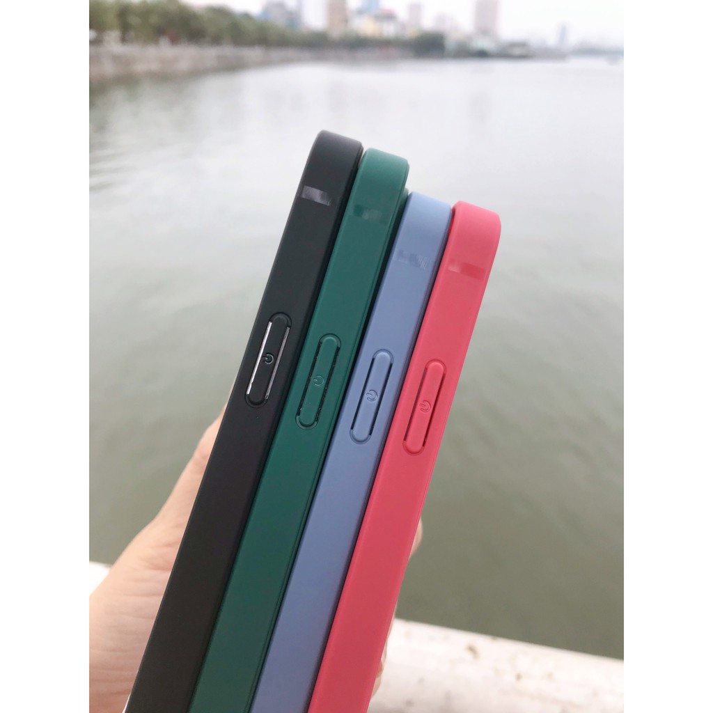 Ốp iPhone vuông cạnh bảo vệ camera - Ốp viền vuông trơn dẻo giả iPhone 12. Dành cho 8Plus/12/11/XsMax/X//7/7plus/6Plus