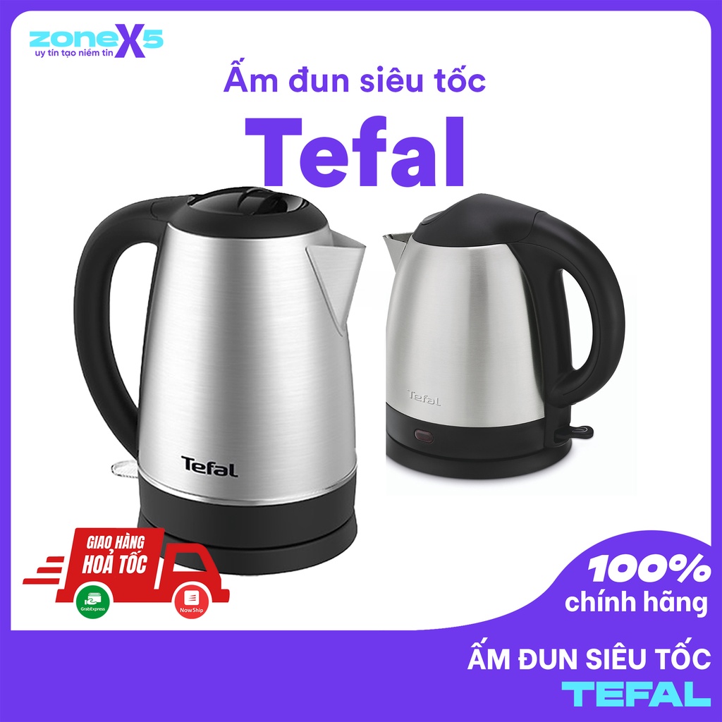 Bình đun siêu tốc Tefal KI800D68 / KI431D10- 1.7L - Inox - Hàng chính hãng