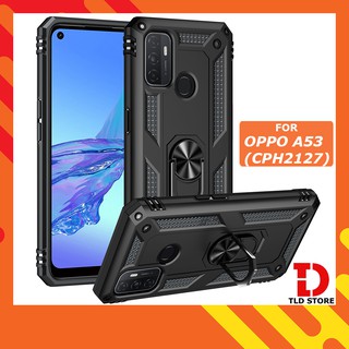 Ốp lưng Oppo A53 🔥𝐅𝐑𝐄𝐄𝐒𝐇𝐈𝐏🔥 Ốp chống sốc 2 lớp kèm nhẫn iring làm giá đỡ cho Oppo A53