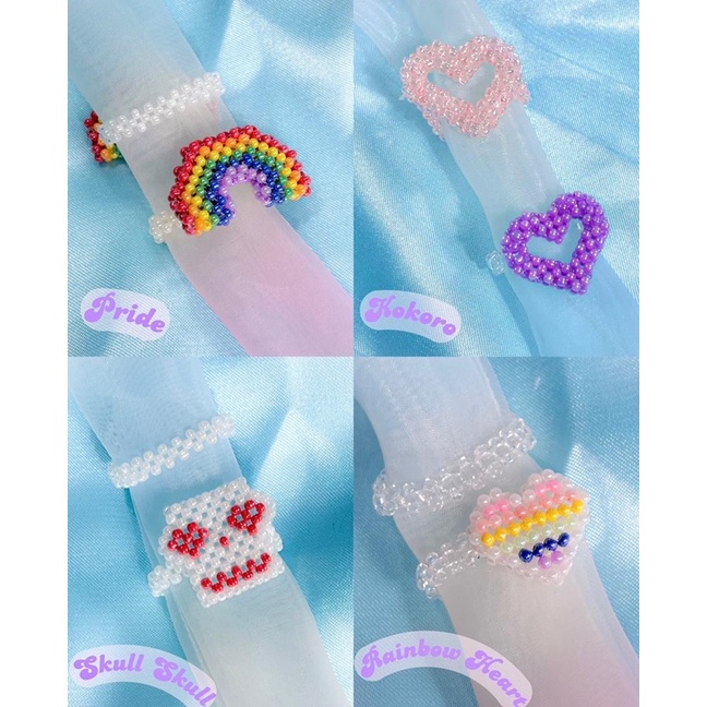 PREMIUM BEAD RINGS | nhẫn đính cườm mùa hè handmade | độc quyền mignonne