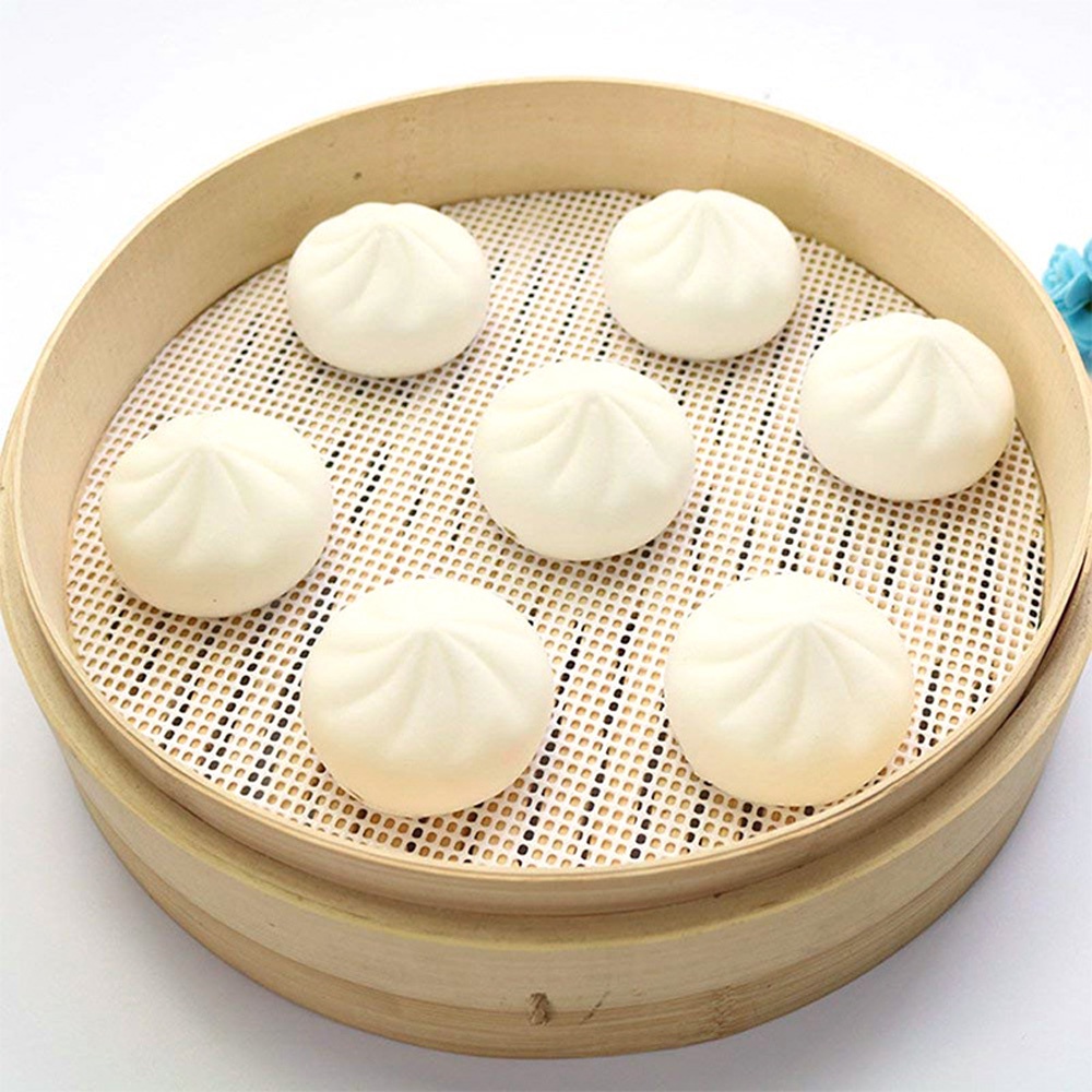 Set 5 Tấm Lót Hấp Bánh Bao Bằng Silicone Chống Dính Tiện Dụng Cho Nhà Bếp