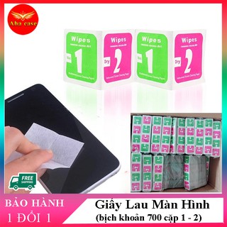 Combo 1 bịch 700 bộ Giấy Lau Cho Kính Cường Lực iphone vệ sinh ipad, màn hình điện thoại, kính mắt (lau ướt + lau khô)