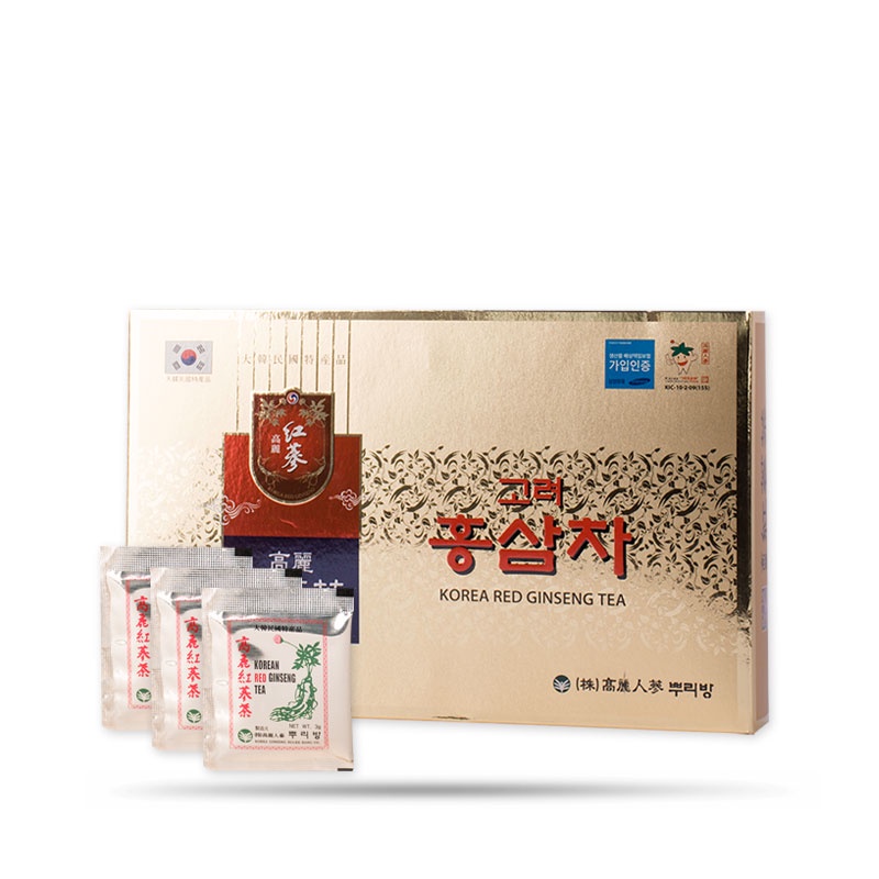 Trà Nhân Sâm Hộp 100 Gói Giảm Mệt Mỏi Căng Thẳng Korea Red Ginseng Tea