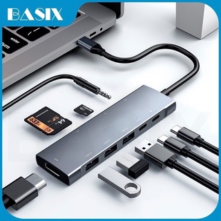 Hub chuyển đổi âm thanh usb type-c sang hdmi 4k hdmi đa năng 9 trong 1 có cổng sạc usb 3.0/sd tf card/3.5mm
