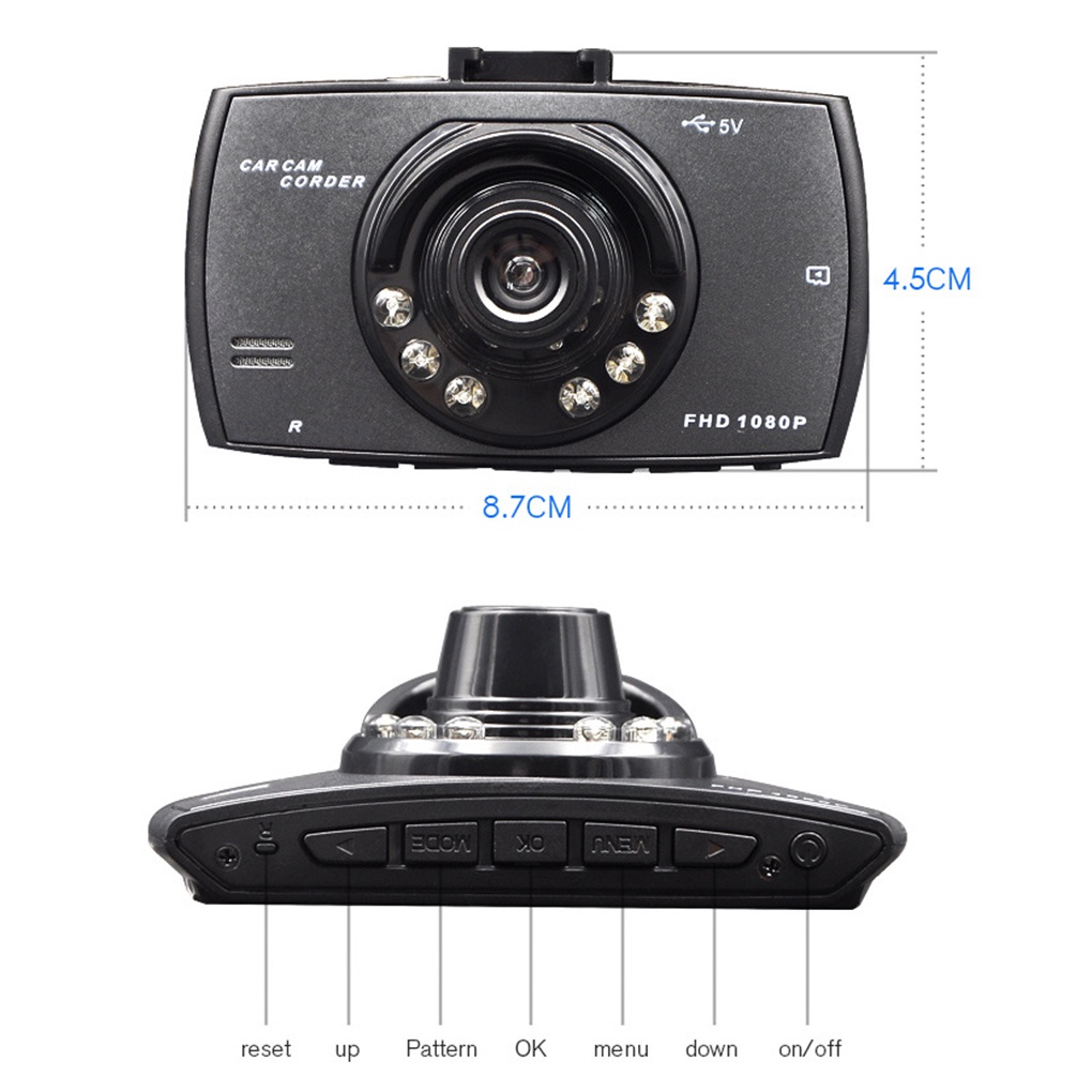 Runbu-Car Camera Full HD 1080P 2 7" Car Dvr Driving Recorder + Motion Detection Night View G-Sensor 32GB DVRS Dash Cam | BigBuy360 - bigbuy360.vn