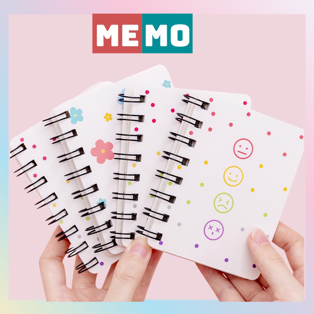 Sổ tay ghi chép lò xo mini, notebook, sổ tay cute MEMO