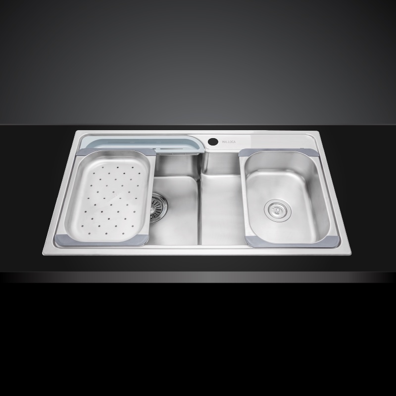 Chậu rửa chén inox Malloca MS 1028N, bồn rửa bát inox 304, Cam kết chính hãng