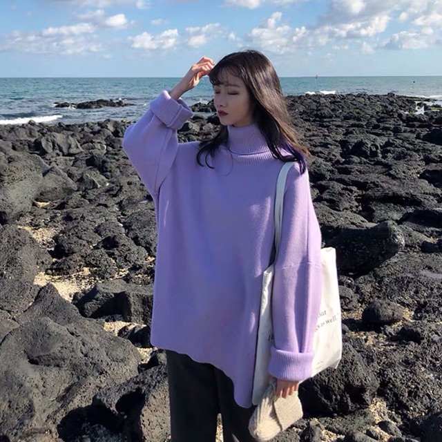 Áo Len Cổ Lọ Oversize siêu mịn