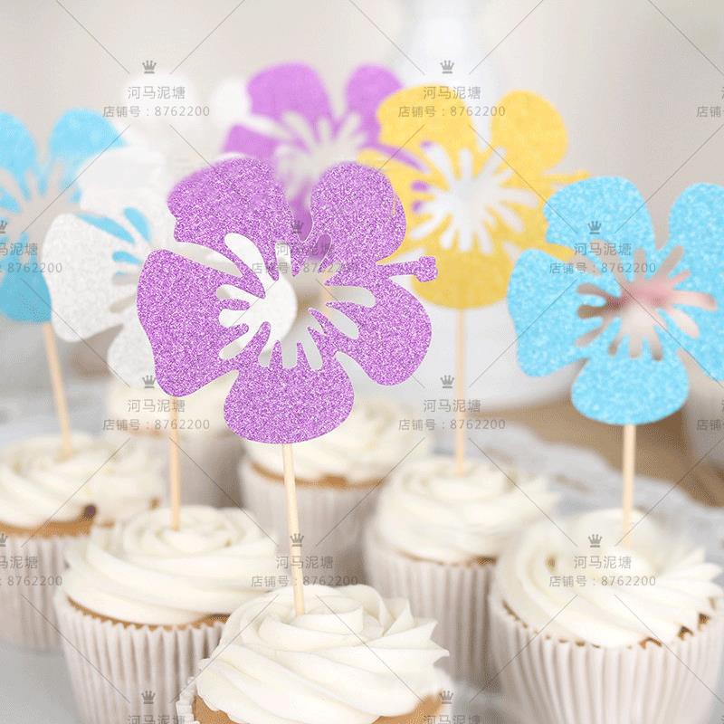 Spot sale new cherry blossom insert card holiday party creative insert card dessert table creative insert card decoration 6 \/package