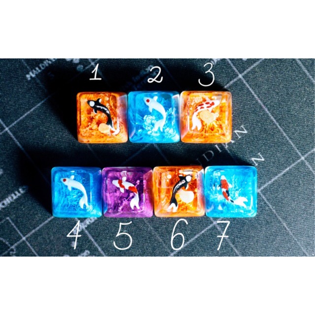 Keycap Artisan cá Koi 1u OEM profile R1 ( 250k/1 sản phẩm)