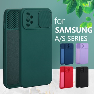 Ốp điện thoại chống sốc với nắp trượt bảo vệ camera cao cấp cho Samsung S21 Plus Ultra S20 FE A32 A52 A72 5G